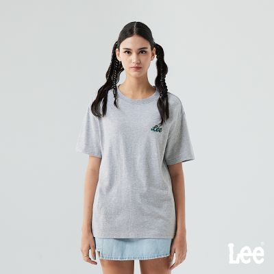 Lee 女款 男友版 小LOGO繡花短袖圓領TEE 三色