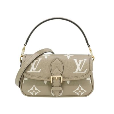 LOUIS VUITTON路易威登 Louis Vuitton LV路易威登 Diane Nano 壓紋牛皮迷你斜背包(M83300-斑鳩灰)