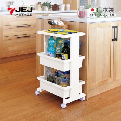 日本JEJ ASTAGE lisestyle TABLE WAGON 日製三層收納邊桌推車-DIY-多色可選