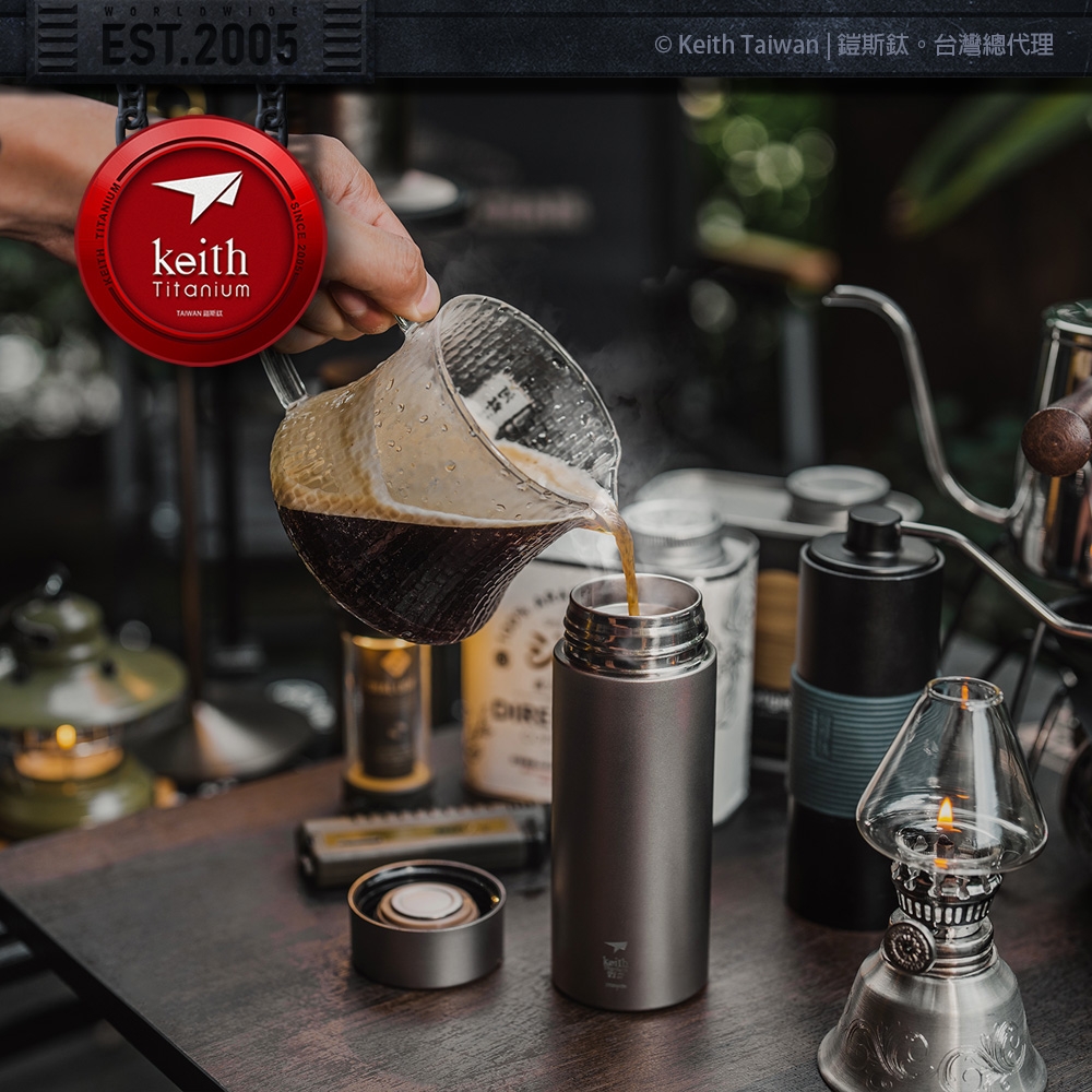 Keith 鎧斯鈦真空保溫瓶200ml / Ti3121.保溫水壺雙層保溫杯純鈦水杯抑