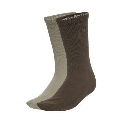 【Adidas 愛迪達】 2-TONED CR S 2P 二雙 運動中筒襪-(2入) 男女 - JV6045
