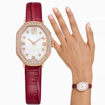SWAROVSKI 施華洛世奇 Matrix 方形切割水晶八角米蘭帶手錶 女錶 寵愛媽媽 送禮推薦-32 x 23mm 5730373