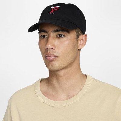 NIKE 耐吉 日常百搭 刺繡 鴨舌帽 男女棒球帽-黑色 U NK CLUB CAP U CB VDAY SP25 L-HV8697010