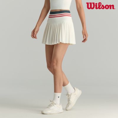 【Wilson威爾森】女裝 服飾 半身裙 沙色水洗紅(運動_休閒_舒適_網球裙)