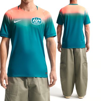Nike Aus M Nk Df Jsy Ss Stad Aw 短袖 男款 藍綠橘色 世足 澳洲 IB5347-367
