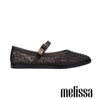 Melissa-M字透膚瑪莉珍鞋-黑色