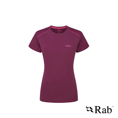 【RAB】Force Tee Wmns 圓領短袖透氣排汗衣 女款 桑葚紫 #QBL06