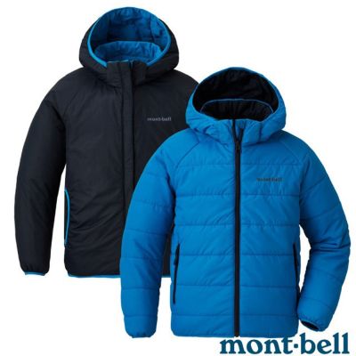 【MONT-BELL】兒童 THERMAWRAP PARKA 雙面連帽化纖保暖外套.夾克 1101650 BL 藍