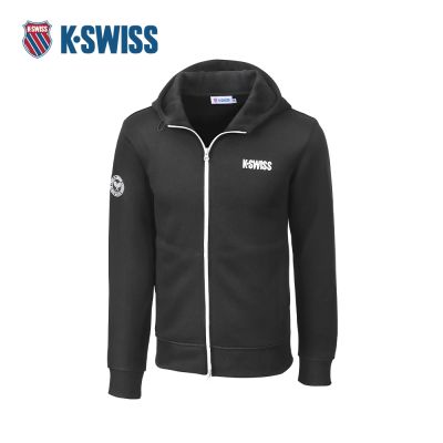K-SWISS 運動外套 TW HOODIE JACKET 連帽 拉鍊 女款 黑色 1912503-001