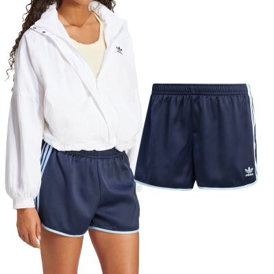 Adidas 3S Sprinter 女款 藍色 愛迪達 三葉草 寬鬆 運動 休閒 訓練 短褲 JD3121