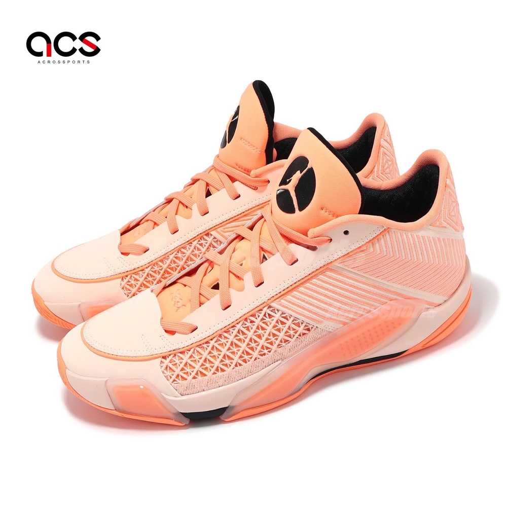 Nike 籃球鞋Air Jordan XXXVIII Low PF 男鞋橘黑Crimson Tint FD2325