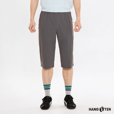 Hang Ten-男裝- 經編布六分短褲-深灰