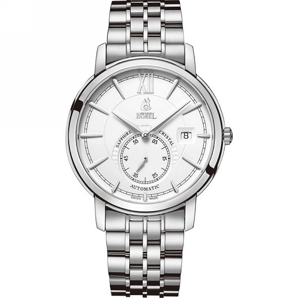 (福利品)ERNEST BOREL 瑞士依波路 皇室系列 機械男錶 40.5mm GS6155W-4822(帶扣有刮痕)