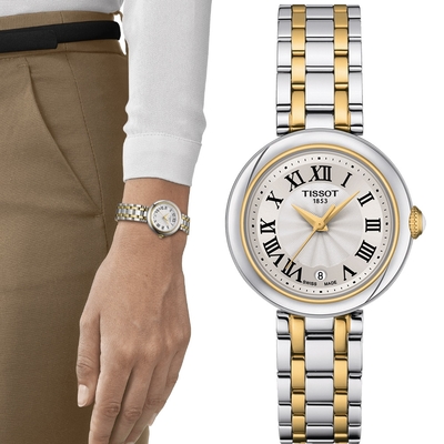 TISSOT 天梭 Bellissima 浪漫邂逅羅馬時尚腕錶-T1260102201300 畢業禮物首選