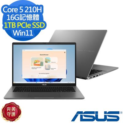 ASUS華碩 ASUS 華碩 S3407VA 14吋效能筆電(Core 5 210H/16G/1TB SSD/Vivobook S14/夜幕灰/特仕版)