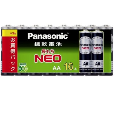 Panasonic 國際牌 3號錳乾電池 AA電池16入裝 環保無汞電池 遙控器時鐘適用 DR6NNT/16SC