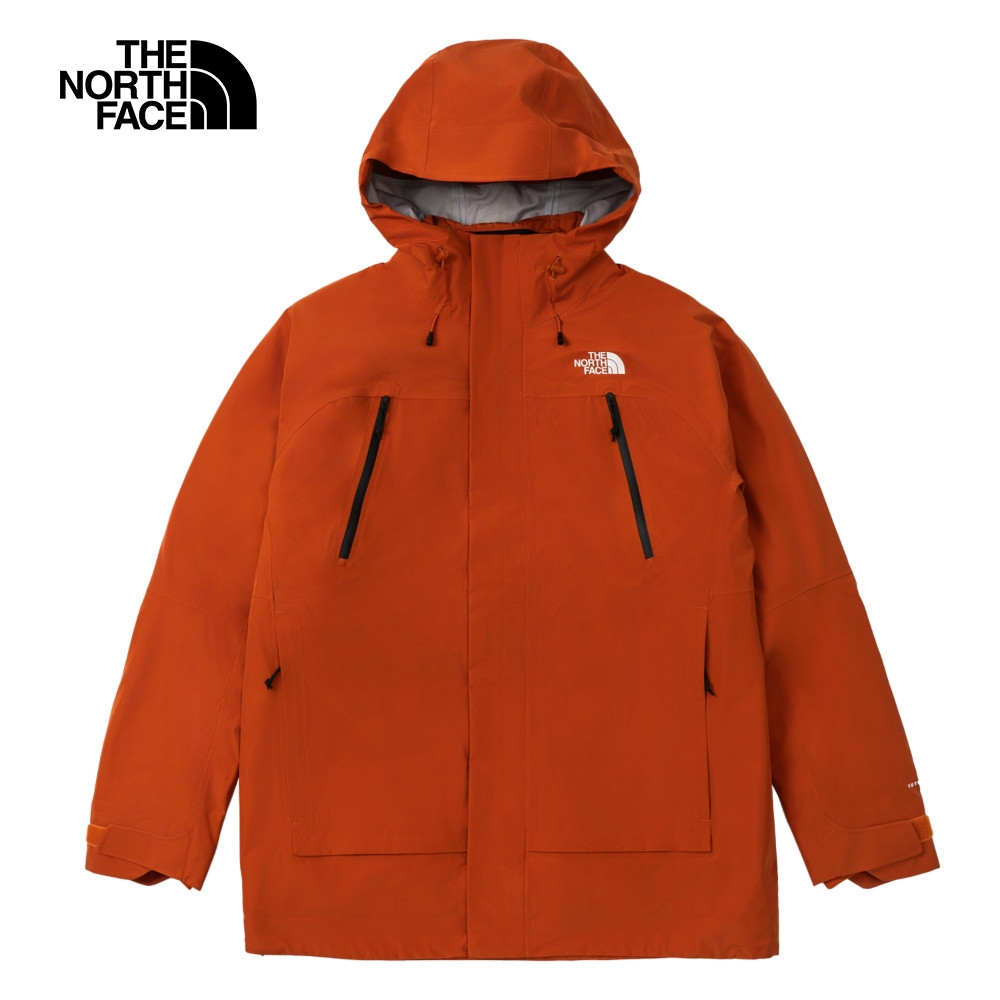 The North Face 官方旗艦】北面男款橘色FUTURELIGHT防水透氣連帽三合一