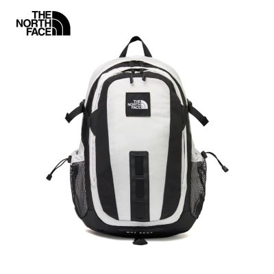 【The North Face 官方旗艦】北面男女款黑白拼接DWR防潑水休閒後背包｜3KYJLA9 筆電包/登山包