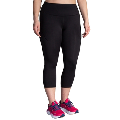 BROOKS 女 Spark 七分緊身褲 經典黑(221663001)