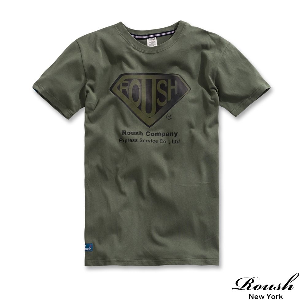 Roush ROUSH超人logo美式短TEE(2611005) (軍綠)