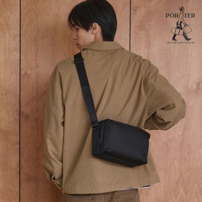 PORTER INTERNATIONAL - 俐落高效SAVVY雙層斜背包(S) - 黑