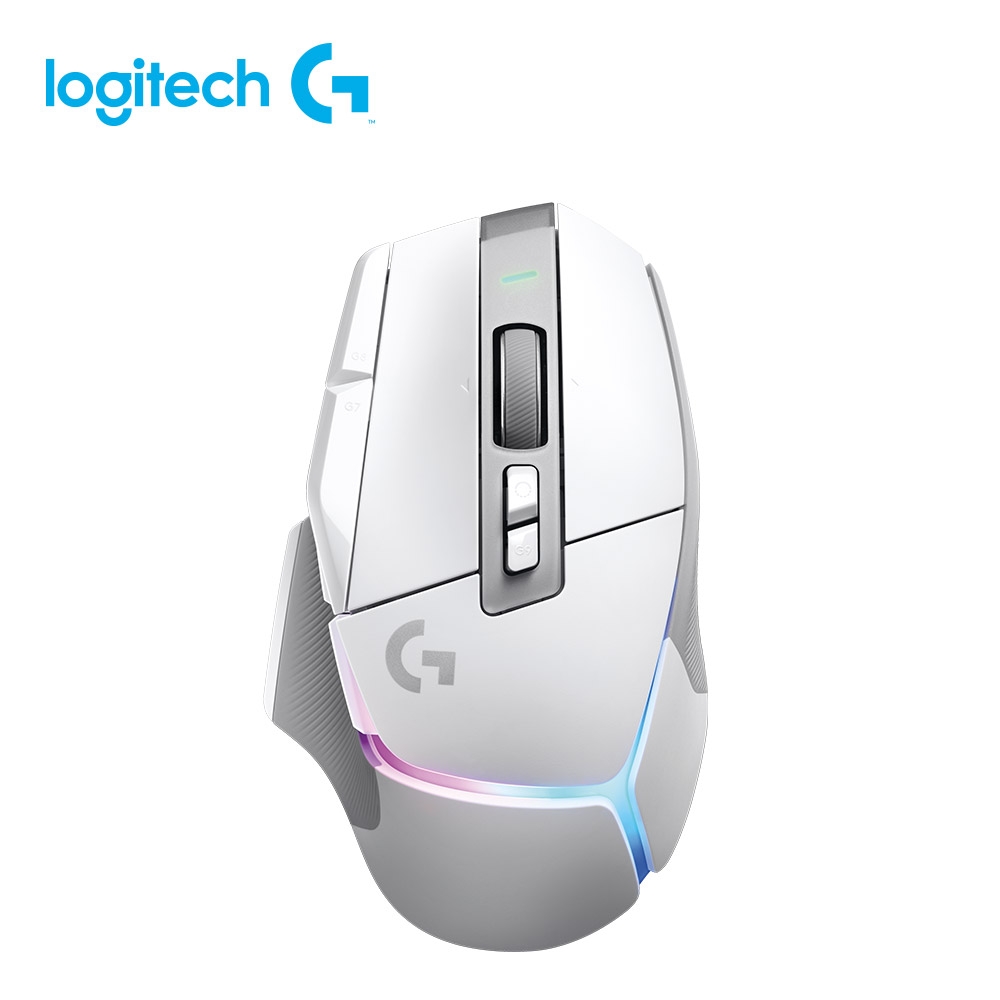 羅技 G502 X Plus炫光高效能無線電競滑鼠-皓月白