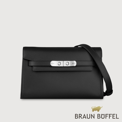 【BRAUN BUFFEL 德國小金牛】台灣總代理 尤妮爾 肩包-黑色/BF867-26-BK