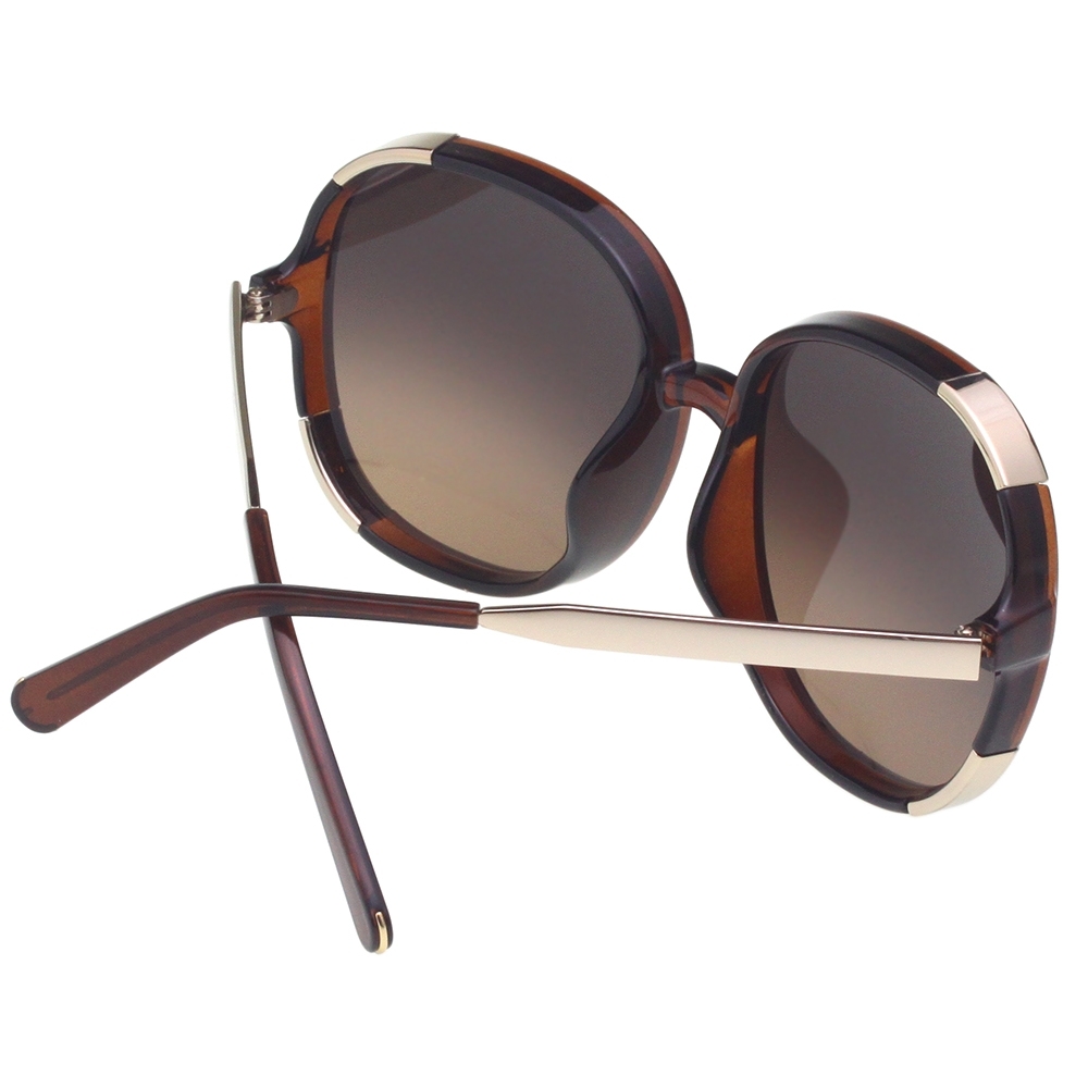 美品　Chloé ブラウン・トータス メガネ CHLOE 太陽眼鏡圓框經典款(咖啡色) CE721SA | 太陽眼鏡/墨鏡| Yahoo