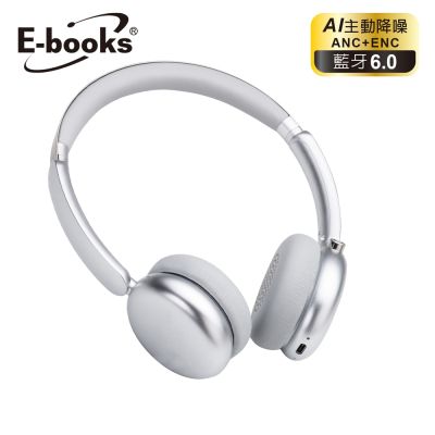 E-books SS68 AI智慧聲學降噪ANC+ENC藍芽6.0頭戴耳機