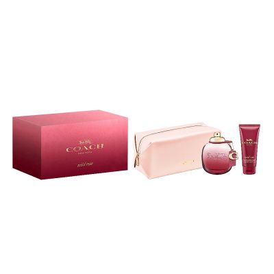 Coach Wild Rose 曠野玫瑰淡香精禮盒(專櫃公司貨 90ml + 盟洗包+ 身體乳 100ml)