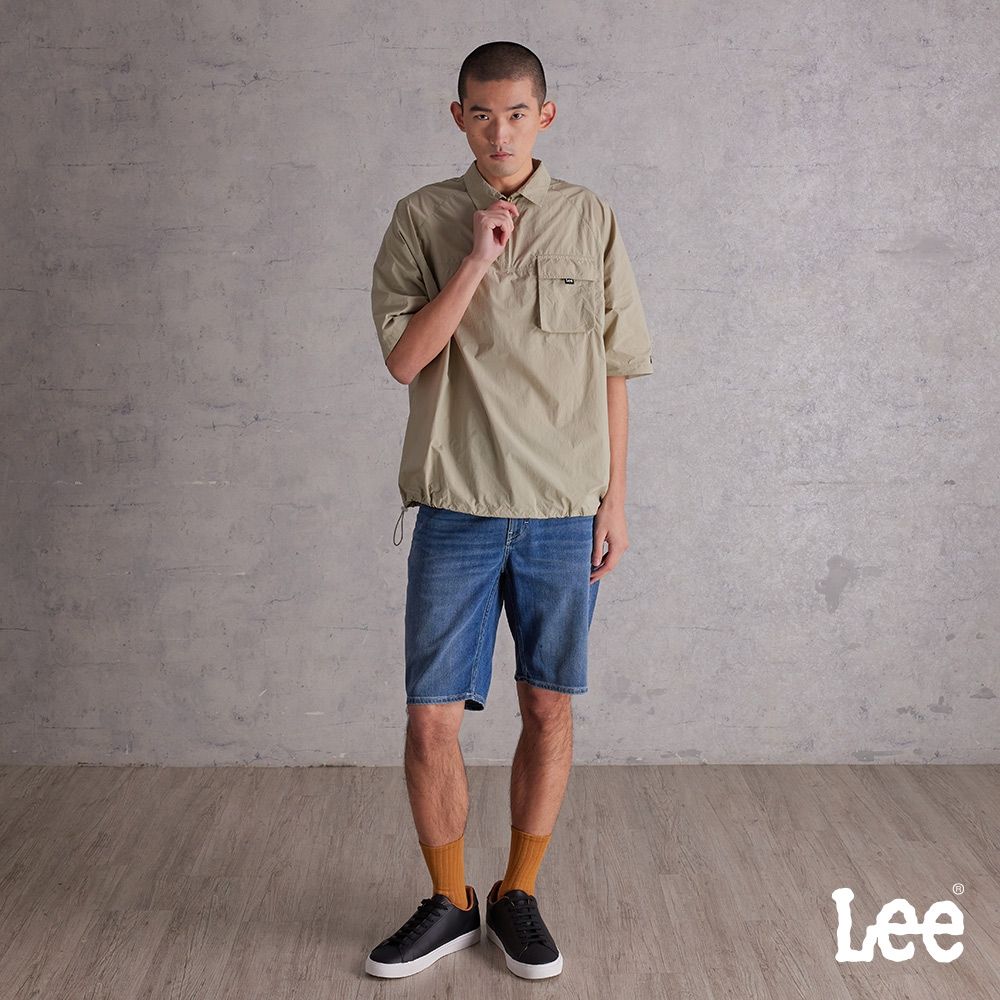 Lee 男款 902 涼感 牛仔短褲 JADE AIR系列 中藍洗水