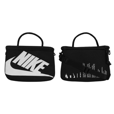 NIKE 迷你鞋盒斜背包-3 公升-肩背包 旅行包 鞋盒造型 FN3059-010 黑白