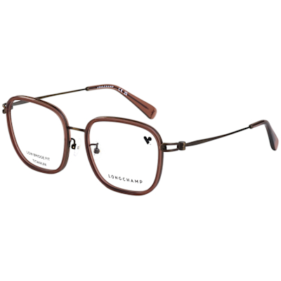 LONGCHAMP 純鈦 光學眼鏡(咖啡紅)LO2173LB