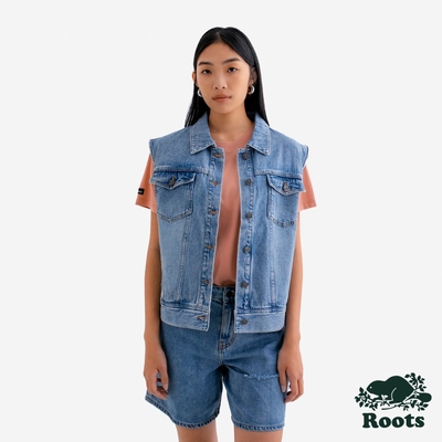 Roots女裝- 牛仔背心-淺藍色