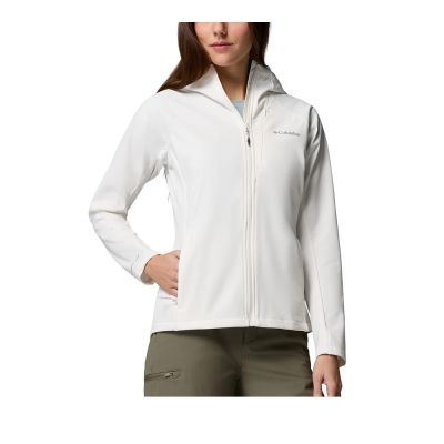 【Columbia 哥倫比亞】女款-防潑水軟殼外套-Trailborne Softshell-海鹽白(UWR24230ES/KS)