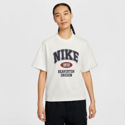NIKE 耐吉 短袖上衣 女 寬鬆版型 AS W NSW SS BOXY RETRO TEE GCE 米 IH0825-133