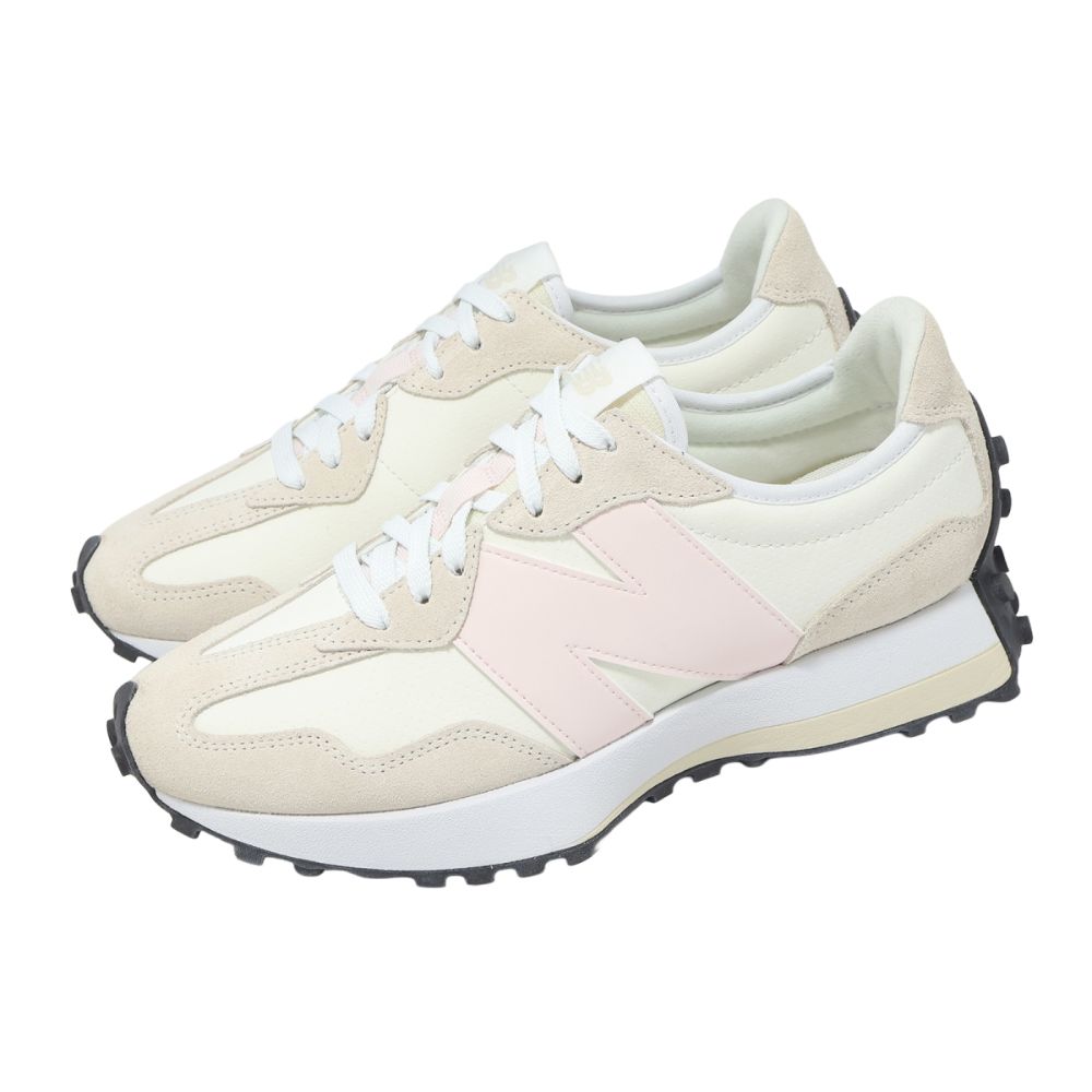 New Balance NB 休閒鞋 327 女鞋 米白 粉 復古 拼接 麂皮 N字鞋 W3271UO-B