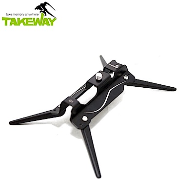 台灣製造TAKEWAY四腳架G1低角度桌上型超迷你mini四角架(讓站立時更穩更高,與T1鉗腳架搭配使用)