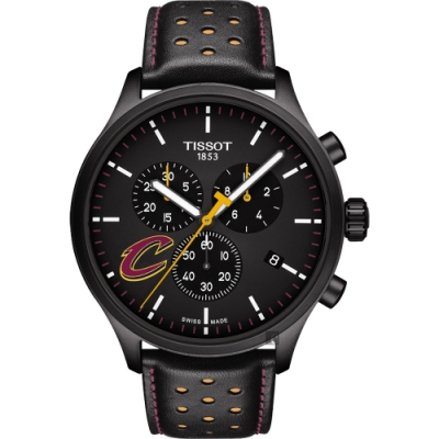 TISSOT 天梭 官方授權 CHRONO XL NBA 騎士隊特別版計時錶 開學購物季 送禮首選-黑/45mm T1166173605101