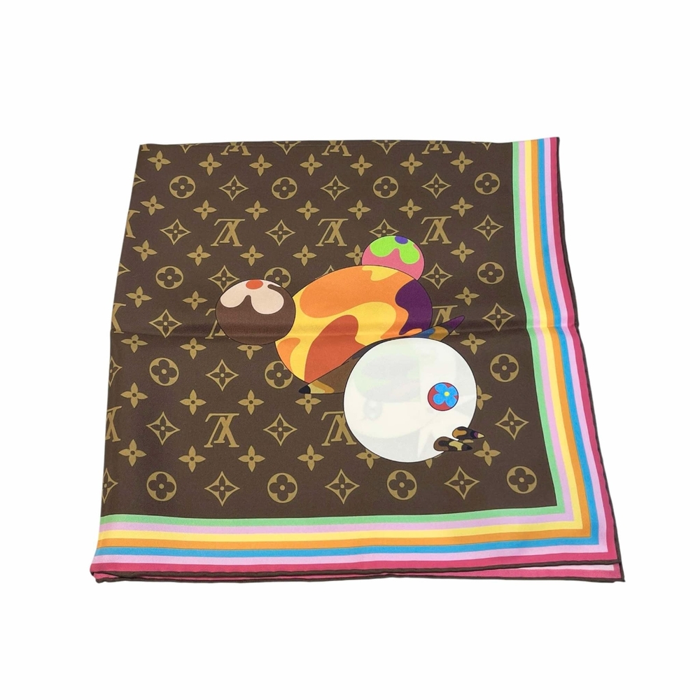 LV Louis Vuitton x MURAKAMI M96274 LV村上隆聯名款大方絲巾(70*70CM