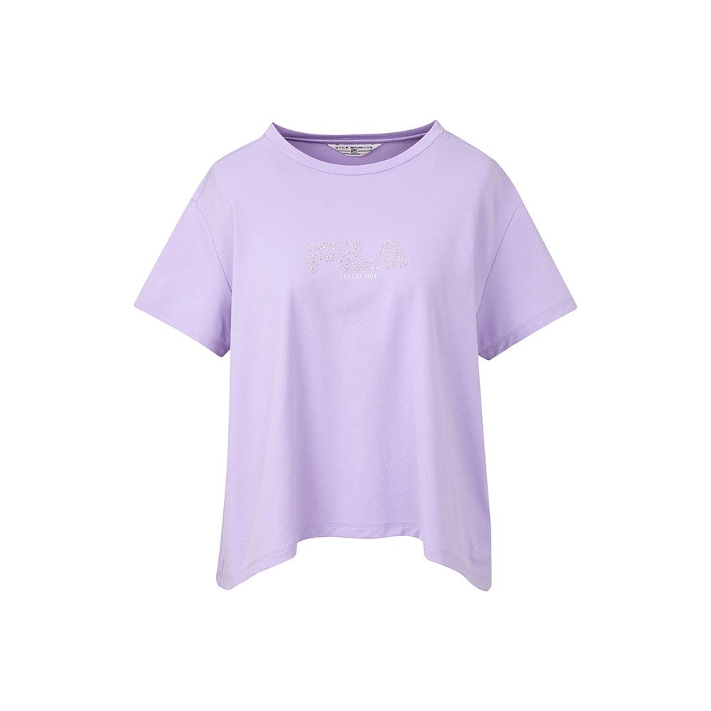 FILA 女短袖圓領T恤-紫色 5TEA-1739-PL