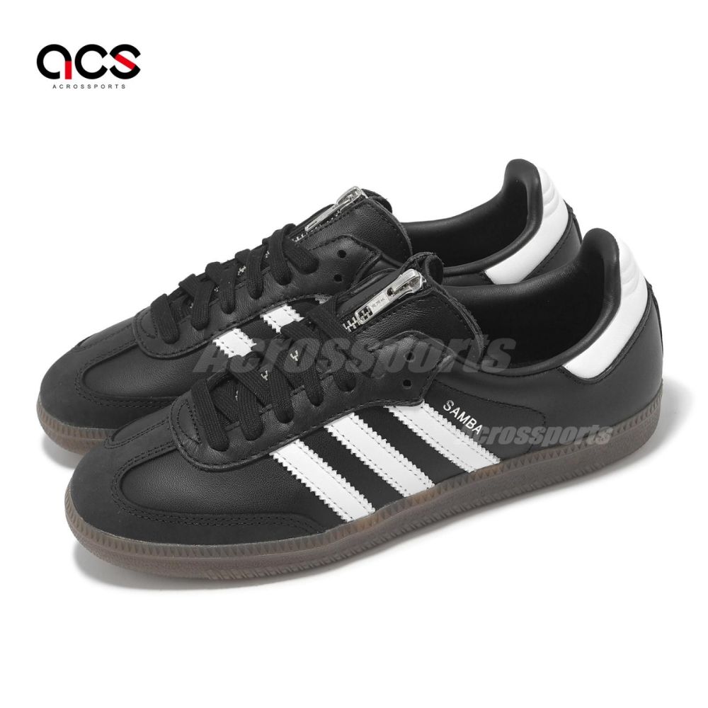 adidas 休閒鞋 Samba OG 男鞋 女鞋 黑 白Jeremy Scott 聯名 拉鍊 德訓鞋 愛迪達 JQ8835