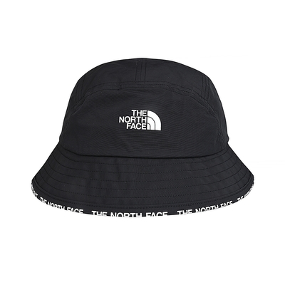 The North Face CYPRESS BUCKET簡潔半圓形三峰 LOGO 設計尼龍漁夫帽(黑)