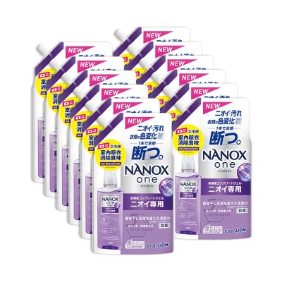 LION 日本獅王奈米樂超濃縮抗菌洗衣精補充包 820gx12 (2款)