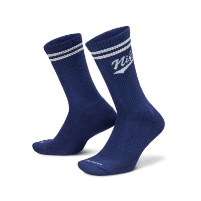 Nike 休閒襪 Everyday Plus Cushioned 藍 米白 長襪 襪子 中筒 3雙入 HJ9336-902