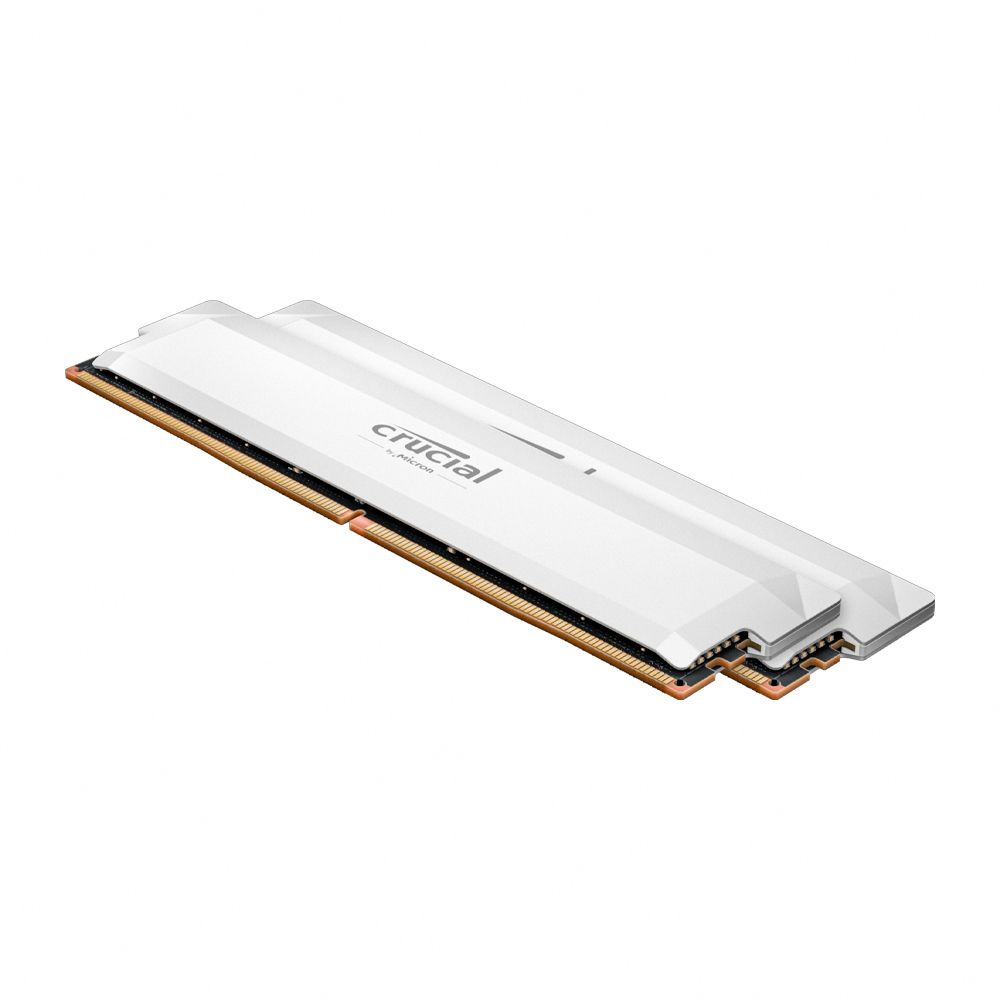 美光Micron Crucial PRO OC DDR5 6400 32G(16G*2)超頻(雙通)(白散熱片