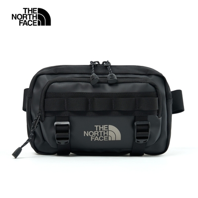 【The North Face 官方旗艦】北面男女款黑色DWR防潑水大容量休閒腰包｜8BK5BIA