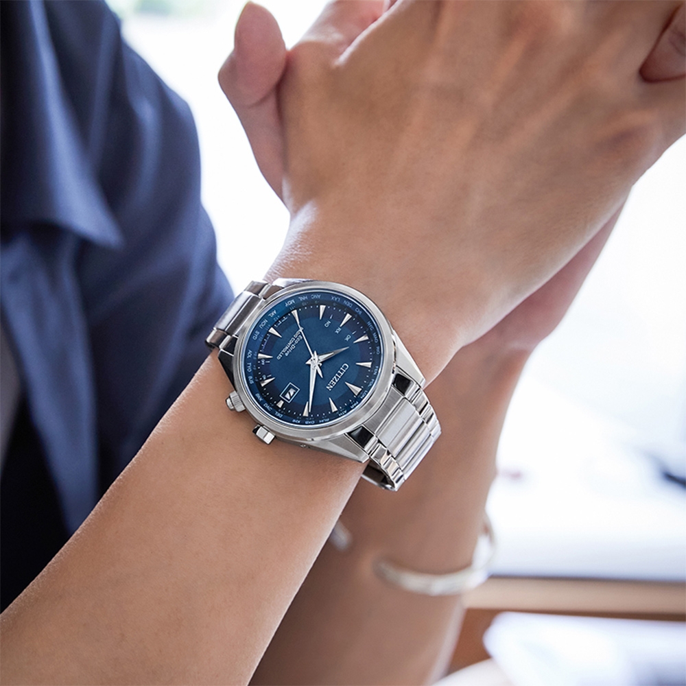 CITIZEN 星辰錶 萬年曆錶 光動能錶 電波錶 男錶 手錶 聖誕節 禮物-43mm CB0270-87L