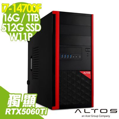 Acer 宏碁 Altos P150F8 高階商用工作站 (i7-14700F/16G/1TB+512G SSD/RTX5060Ti-8G/W11P)