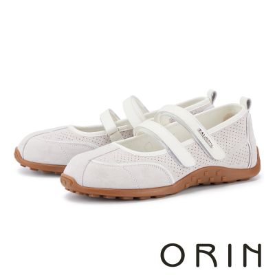 ORIN 牛皮雙繫帶舒適休閒鞋 米色